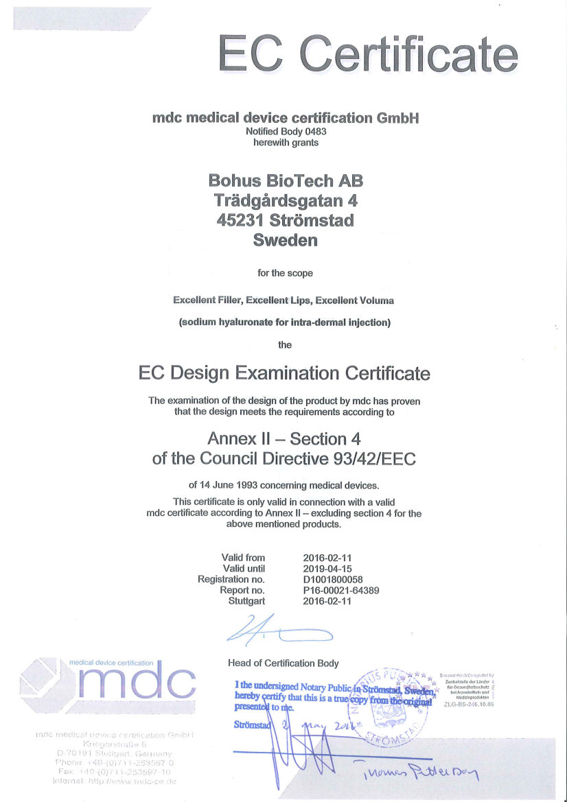 Certificate ISO13485